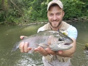 terrestrial dry flies on spruce creek trout haven rainbow trout