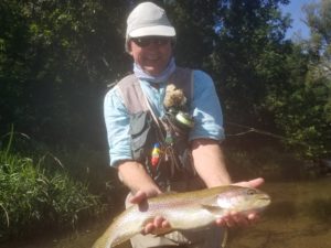 Summer fly fishing in central PA rainbow trout japanese beetle terrestrials