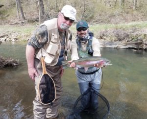 PA Spring Fly Fishing Season Trout Haven Spruce Creek rainbow trout Grannom Caddis