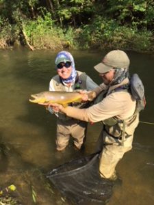 Small Stream Fly Fishing Beating High Water spruce creek trout haven Pennsylvania 